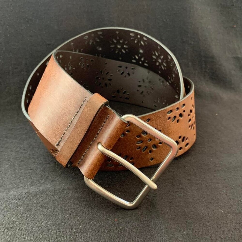 Candie’s Brown Genuine Italian Leather Belt | Size Large